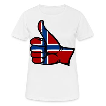 Drapeau de la Norvège Tout effacer l’icône - T-shirt respirant Femme - blanc - Devant - AI Model Female 172 dark (172cm)