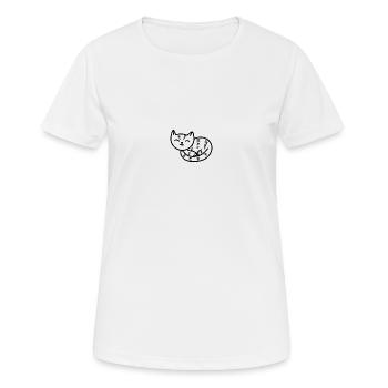 Snoozing Kitty (Tiger) - Frauen T-Shirt atmungsaktiv - Weiß - Vorne - AI Model Female 172 dark (172cm)