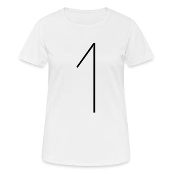 1 Fine - Frauen T-Shirt atmungsaktiv - Weiß - Vorne - AI Model Female 172 dark (172cm)