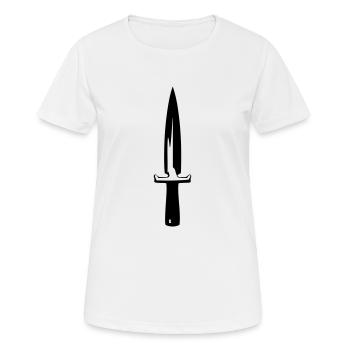 couteau - T-shirt respirant Femme - blanc - Devant - AI Model Female 172 dark (172cm)