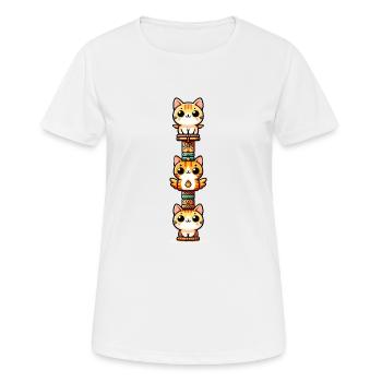 Mât totémique parfait - T-shirt respirant Femme - blanc - Devant - AI Model Female 172 dark (172cm)
