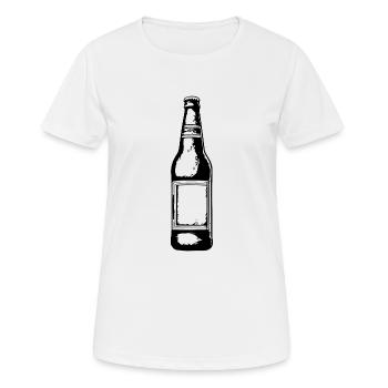 Beer Bottle Beer Drinking Icon - Women's Breathable T-Shirt - white - Front - AI Model Female 172 dark (172cm)