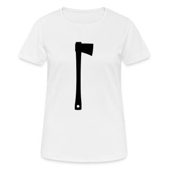 hache - T-shirt respirant Femme - blanc - Devant - AI Model Female 172 dark (172cm)