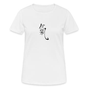 chi qi energie - Frauen T-Shirt atmungsaktiv - Weiß - Vorne - AI Model Female 172 dark (172cm)