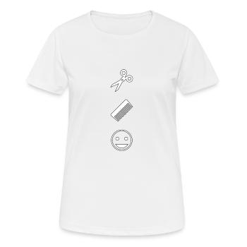 Ciseaux, pesons, - T-shirt respirant Femme - blanc - Devant - AI Model Female 172 dark (172cm)
