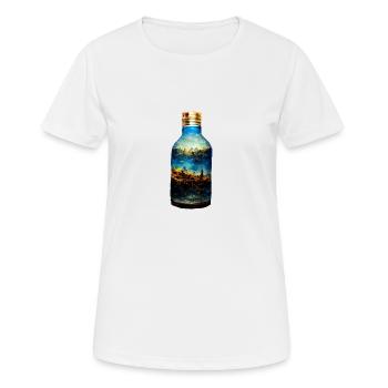 Un monde dans une bouteille - T-shirt respirant Femme - blanc - Devant - AI Model Female 172 dark (172cm)
