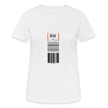 Flughafen Wien VIE - Frauen T-Shirt atmungsaktiv - Weiß - Vorne - AI Model Female 172 dark (172cm)