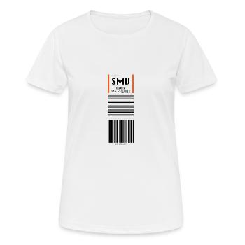 Flughafen Engadin Samedan - Frauen T-Shirt atmungsaktiv - Weiß - Vorne - AI Model Female 172 dark (172cm)