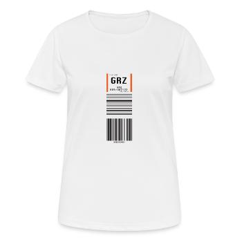 Flughafen Graz GRZ - Frauen T-Shirt atmungsaktiv - Weiß - Vorne - AI Model Female 172 dark (172cm)
