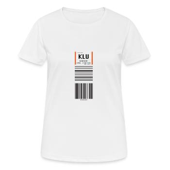 Flughafen Klagenfurt - KLU - Frauen T-Shirt atmungsaktiv - Weiß - Vorne - AI Model Female 172 dark (172cm)