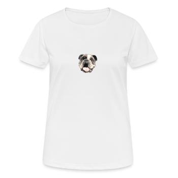 Bouledogue - T-shirt respirant Femme - blanc - Devant - AI Model Female 172 dark (172cm)