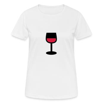 Wein Glas - Frauen T-Shirt atmungsaktiv - Weiß - Vorne - AI Model Female 172 dark (172cm)