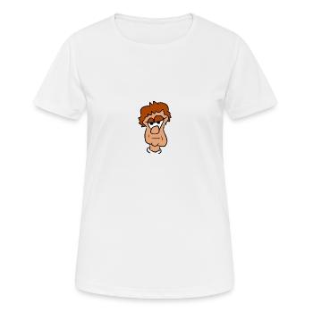 Comic Head Color - Women's Breathable T-Shirt - white - Front - AI Model Female 172 dark (172cm)