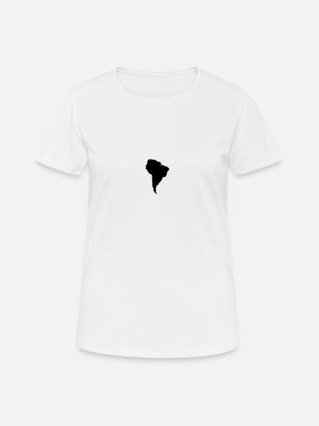 South America - Women's Breathable T-Shirt - white
