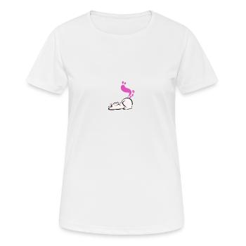 Kitty stretching - Women's Breathable T-Shirt - white - Front - AI Model Female 172 dark (172cm)