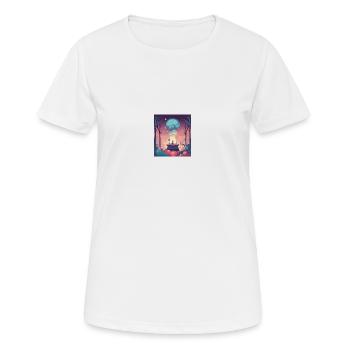 Coucher de soleil/explosion - T-shirt respirant Femme - blanc - Devant - AI Model Female 172 dark (172cm)
