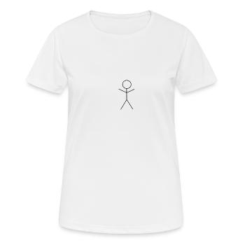 Simple stick figure - Women's Breathable T-Shirt - white - Front - AI Model Female 172 dark (172cm)