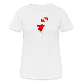 Elsass Flagge - Frauen T-Shirt atmungsaktiv - Weiß - Vorne - AI Model Female 172 dark (172cm)