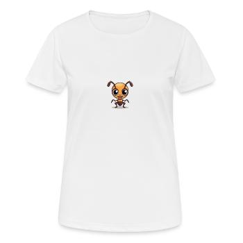 Bug heureux - T-shirt respirant Femme - blanc - Devant - AI Model Female 172 dark (172cm)