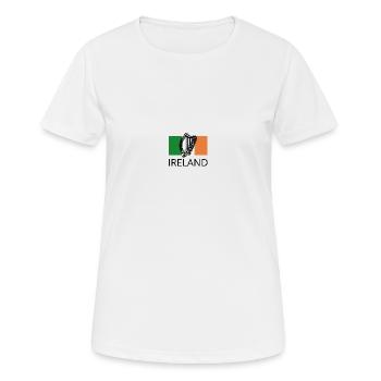 ireland - Women's Breathable T-Shirt - white - Front - AI Model Female 172 dark (172cm)
