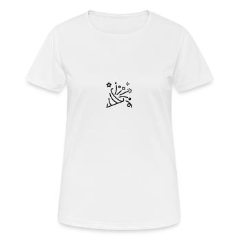 Confetti cannons - Women's Breathable T-Shirt - white - Front - AI Model Female 172 dark (172cm)