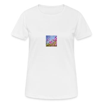 Fleur pourpre - T-shirt respirant Femme - blanc - Devant - AI Model Female 172 dark (172cm)