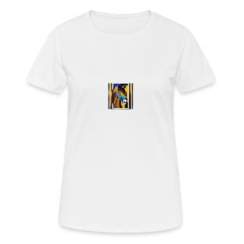 Pferd Pop-Art - Frauen T-Shirt atmungsaktiv - Weiß - Vorne - AI Model Female 172 dark (172cm)