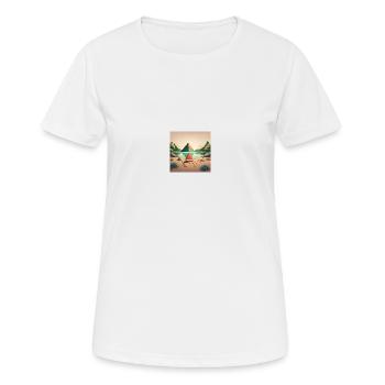 Melone mit Pyramide - Frauen T-Shirt atmungsaktiv - Weiß - Vorne - AI Model Female 172 dark (172cm)