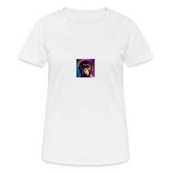 Frecher Affe - Frauen T-Shirt atmungsaktiv - Weiß - Vorne - AI Model Female 172 dark (172cm)