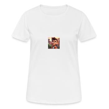 Der kleine Junge - Frauen T-Shirt atmungsaktiv - Weiß - Vorne - AI Model Female 172 dark (172cm)