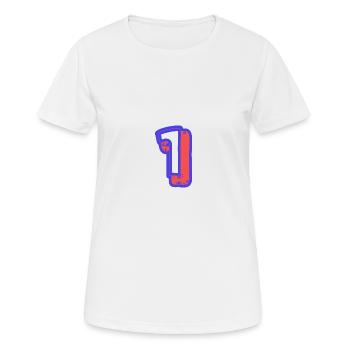 1. 1 AN. 1er ANNIVERSAIRE. ANNIVERSAIRE 1 AN - T-shirt respirant Femme - blanc - Devant - AI Model Female 172 dark (172cm)
