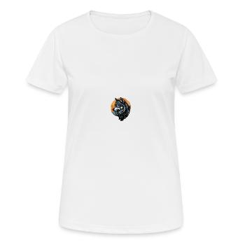 Wolf Mond - Frauen T-Shirt atmungsaktiv - Weiß - Vorne - AI Model Female 172 dark (172cm)