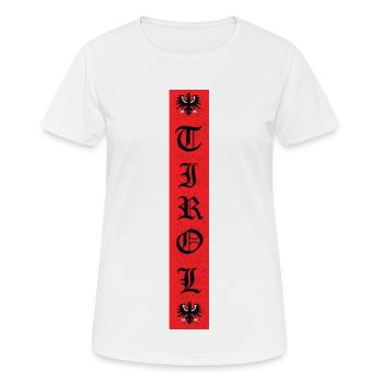 Tirol - Frauen T-Shirt atmungsaktiv - Weiß - Vorne - AI Model Female 172 dark (172cm)