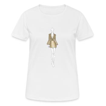 8A40C7F7 9EE4 494C A414 126D70A92B34 - Frauen T-Shirt atmungsaktiv - Weiß - Vorne - AI Model Female 172 dark (172cm)