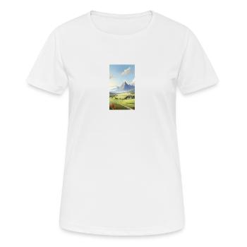 Panorama - Frauen T-Shirt atmungsaktiv - Weiß - Vorne - AI Model Female 172 dark (172cm)