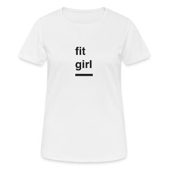 fit girl - T-shirt respirant Femme - blanc - Devant - AI Model Female 172 dark (172cm)