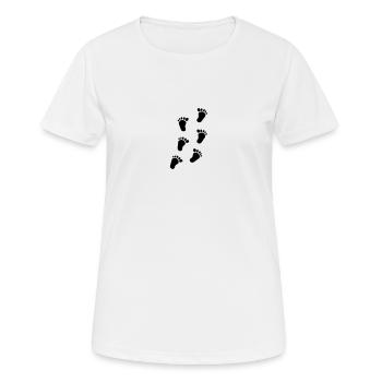 pieds de bébé - T-shirt respirant Femme - blanc - Devant - AI Model Female 172 dark (172cm)