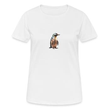 The Bronze Penguin - Women's Breathable T-Shirt - white - Front - AI Model Female 172 dark (172cm)
