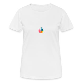 pluie heureuse - T-shirt respirant Femme - blanc - Devant - AI Model Female 172 dark (172cm)