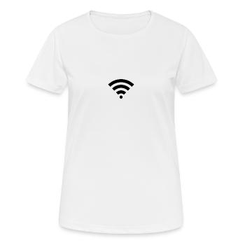 Symbole Wifi - T-shirt respirant Femme - blanc - Devant - AI Model Female 172 dark (172cm)
