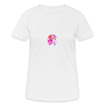 Love Overflow - Frauen T-Shirt atmungsaktiv - Weiß - Vorne - AI Model Female 172 dark (172cm)