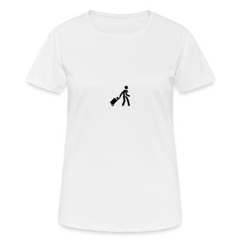 Tourist - Frauen T-Shirt atmungsaktiv - Weiß - Vorne - AI Model Female 172 dark (172cm)