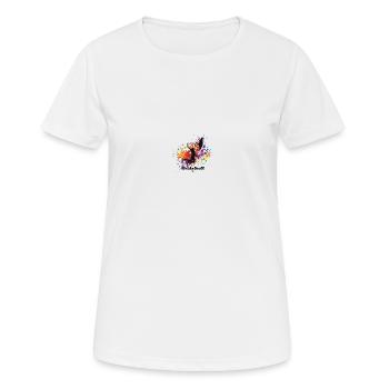 basketball - Women's Breathable T-Shirt - white - Front - AI Model Female 172 dark (172cm)