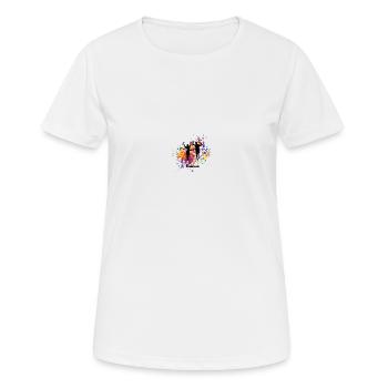 Rennen - Frauen T-Shirt atmungsaktiv - Weiß - Vorne - AI Model Female 172 dark (172cm)