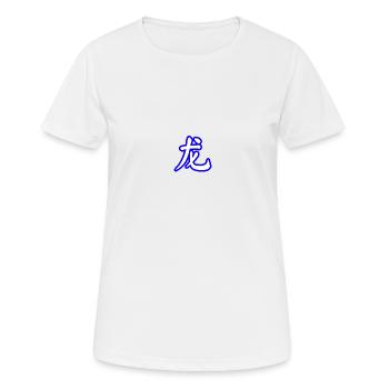 Dragon Blanc BLEU - T-shirt respirant Femme - blanc - Devant - AI Model Female 172 dark (172cm)
