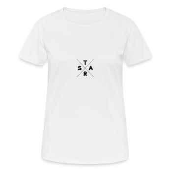 Star - Frauen T-Shirt atmungsaktiv - Weiß - Vorne - AI Model Female 172 dark (172cm)