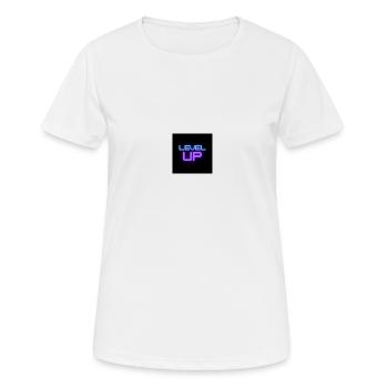 Monter de niveau - T-shirt respirant Femme - blanc - Devant - AI Model Female 172 dark (172cm)
