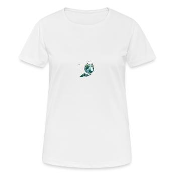 Monde durable - T-shirt respirant Femme - blanc - Devant - AI Model Female 172 dark (172cm)