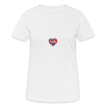 Love Heart - Frauen T-Shirt atmungsaktiv - Weiß - Vorne - AI Model Female 172 dark (172cm)