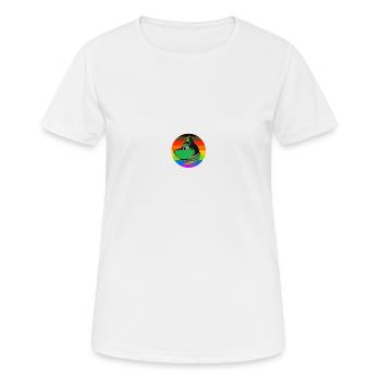Capuche pour chiot Logo Vert - T-shirt respirant Femme - blanc - Devant - AI Model Female 172 dark (172cm)